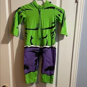 Kids Green and Purple Superhero one piece  2T